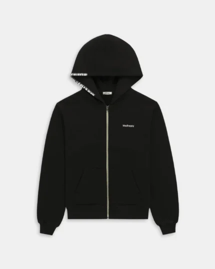 Madhappy Classics Fleece Zip Up Hoodie Black