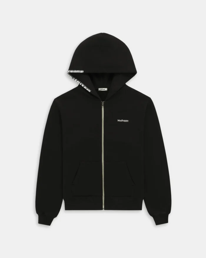 Madhappy Classics Fleece Zip Up Hoodie Black