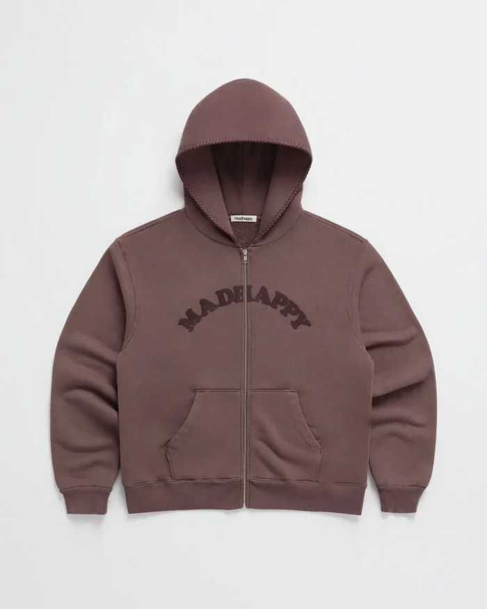 Madhappy Cooper Midweight Zip Up Hoodie Peppercorn