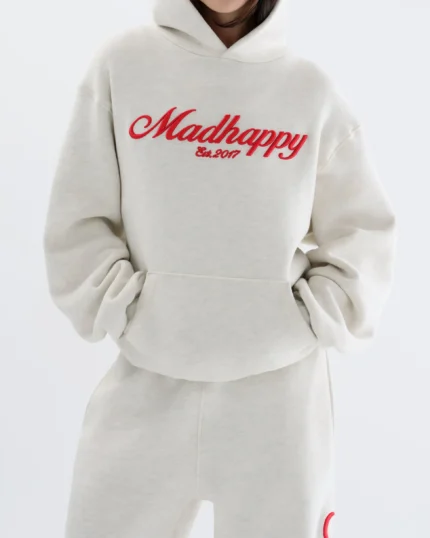 Madhappy Embroidered Signature Hoodie Oatmeal