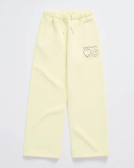 Madhappy Dazzle Fleece Straight Sweatpants Lemon-Ice