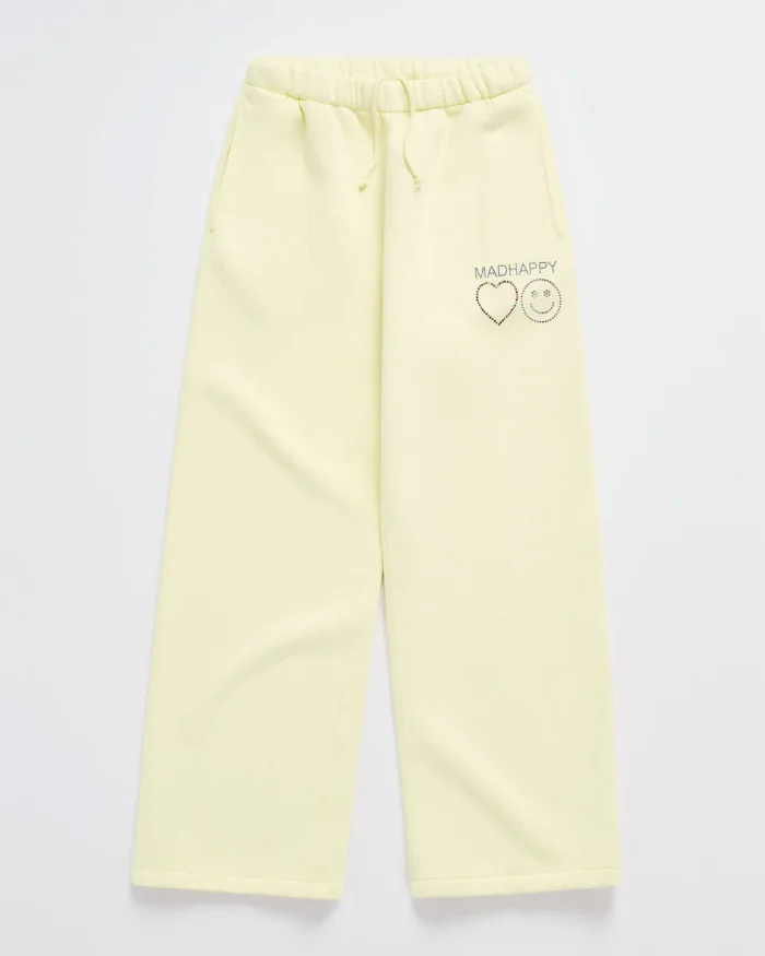 Madhappy Dazzle Fleece Straight Sweatpants Lemon-Ice