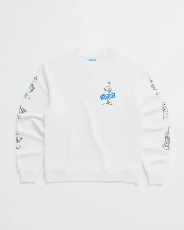 Madhappy Pantry Pals Fleece Crewneck White