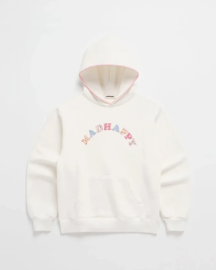 Madhappy Patchwork Cooper Fleece Hoodie White