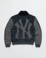 Navy Madhappy Yankees Full Zip Shawl Sweater