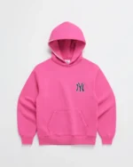 Pink Madhappy Yankees Embroidered Fleece Hoodie