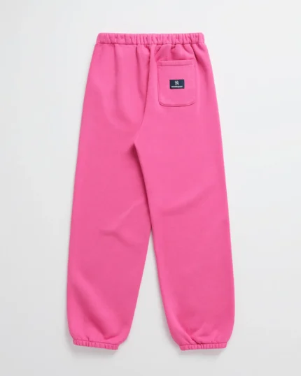 Pink Madhappy Yankees Embroidered Fleece Sweatpants