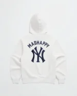 Madhappy Yankees Embroidered Fleece Hoodie White