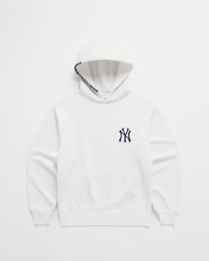 Madhappy Yankees Embroidered Fleece Hoodie White