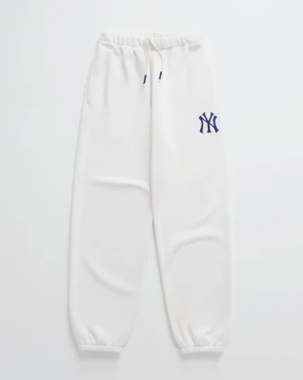 Madhappy Yankees Embroidered Fleece Sweatpants White