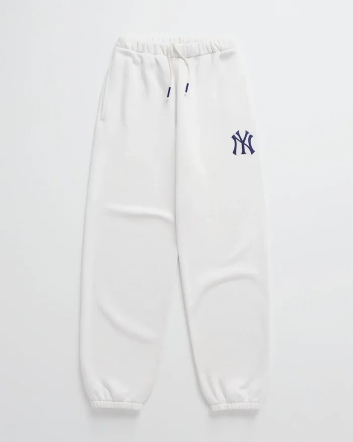 Madhappy Yankees Embroidered Fleece Sweatpants White